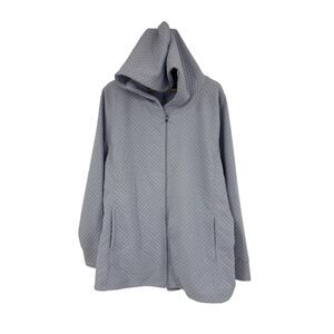 Jacket 3X womens hooded full zip sweatshirt coat plus size purple NEW